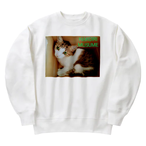 ハコイリムスメ(猫) Heavyweight Crew Neck Sweatshirt