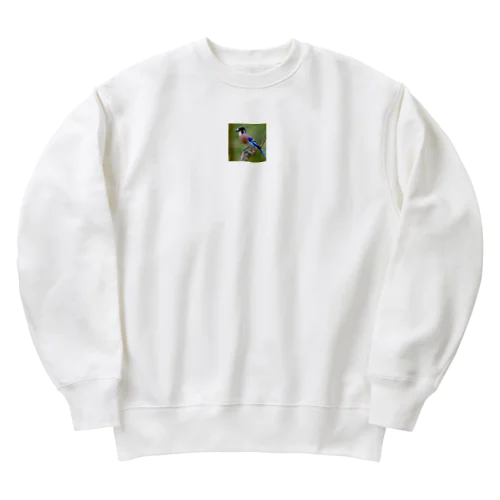 かわいいルリカケス Heavyweight Crew Neck Sweatshirt