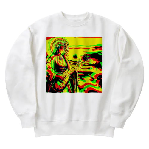 瀬織津姫とロック「Seoritsuhime and Rock」 Heavyweight Crew Neck Sweatshirt