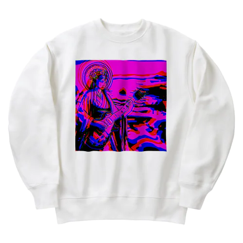 瀬織津姫とロック2「Seoritsuhime and Rock2」 Heavyweight Crew Neck Sweatshirt