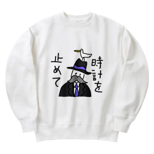 時計を止めて Heavyweight Crew Neck Sweatshirt