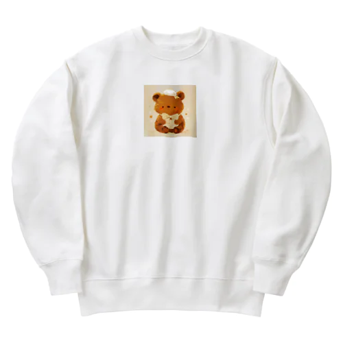 帽子をかぶった可愛い子供クマ Marsa 106 Heavyweight Crew Neck Sweatshirt