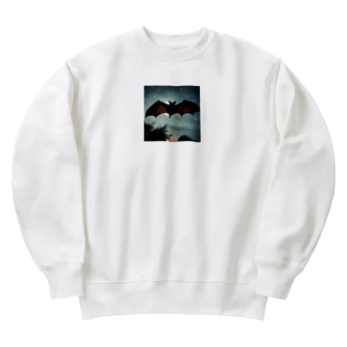 空を飛ぶコウモリ Heavyweight Crew Neck Sweatshirt