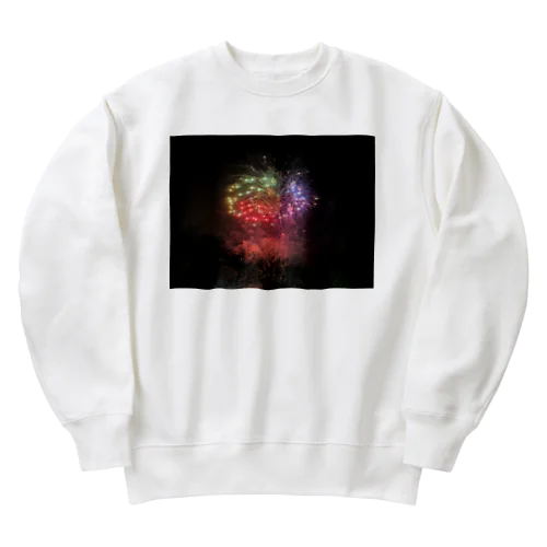 土浦市花火大会◎ Heavyweight Crew Neck Sweatshirt