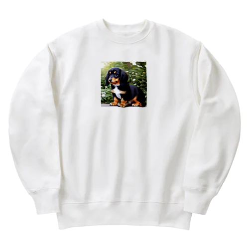 ダックスフントのリアムくん Heavyweight Crew Neck Sweatshirt