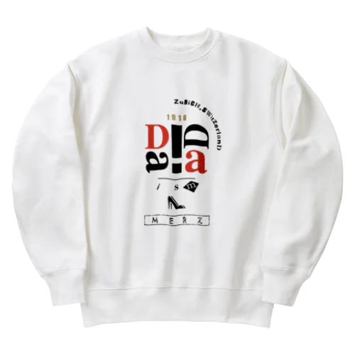 Dadaism art Typography Design Heavyweight Crew Neck Sweatshirt