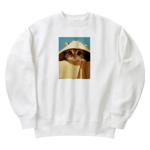 箱からのぞいている子猫　ラフルール　1859 Heavyweight Crew Neck Sweatshirt