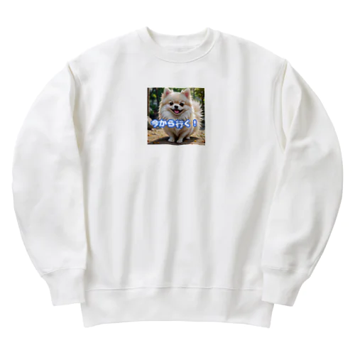 今から行くポメチワ Heavyweight Crew Neck Sweatshirt