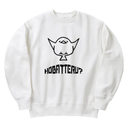 HOBATTERU?(黒) Heavyweight Crew Neck Sweatshirt