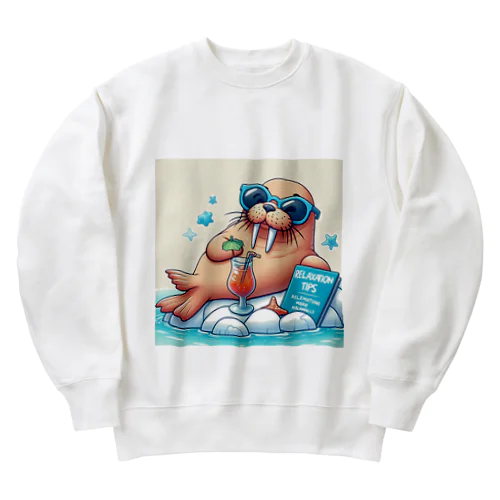 楽しいセイウチくん Heavyweight Crew Neck Sweatshirt