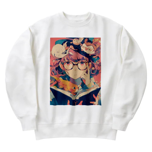 少女と読書週間　なでしこ1478 Heavyweight Crew Neck Sweatshirt