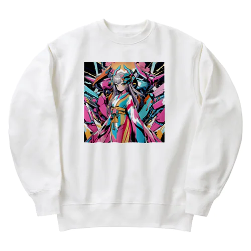 絢爛武装♪美麗アーマーパージガール♪ Heavyweight Crew Neck Sweatshirt