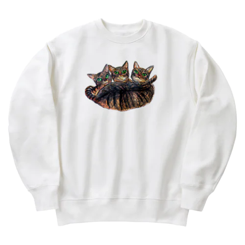 きじとらにゃんべろす Heavyweight Crew Neck Sweatshirt