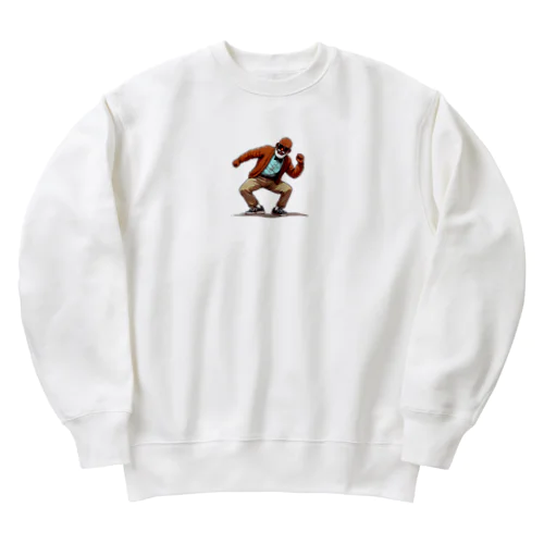 肩ダンスおじさん Heavyweight Crew Neck Sweatshirt