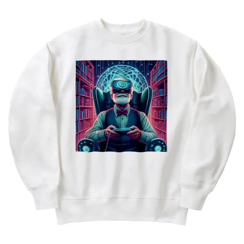 現実逃避おじさん Heavyweight Crew Neck Sweatshirt