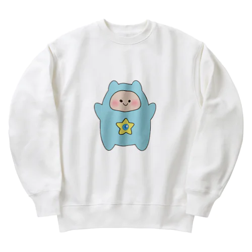 おくるみスターちゃん(ライトブルー) Heavyweight Crew Neck Sweatshirt