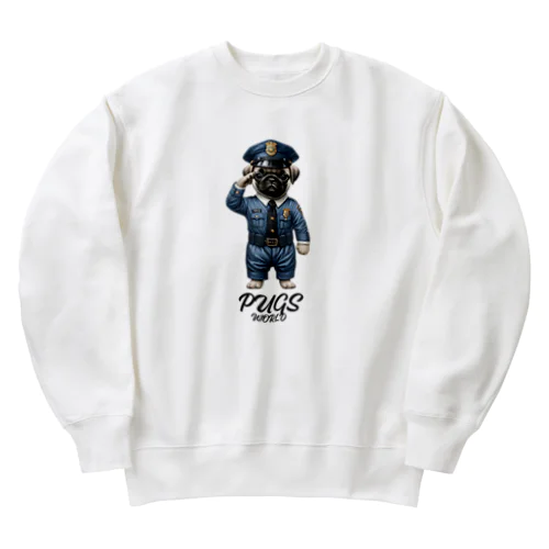 パグのお巡りさん Heavyweight Crew Neck Sweatshirt