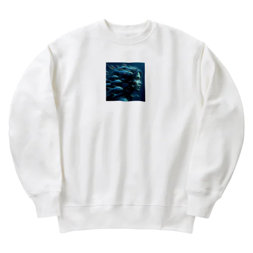 魚群の女王 Heavyweight Crew Neck Sweatshirt