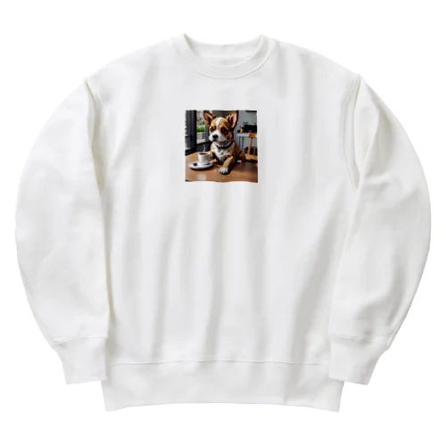 coffee dog Heavyweight Crew Neck Sweatshirt