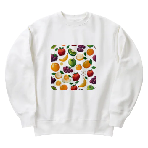 果物柄　#001 Heavyweight Crew Neck Sweatshirt