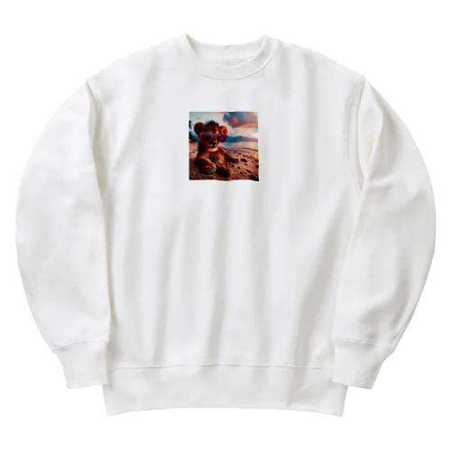 かわいいライオン柄デザインのグッズセット Heavyweight Crew Neck Sweatshirt