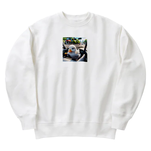 ホントの運転手は隣 Heavyweight Crew Neck Sweatshirt