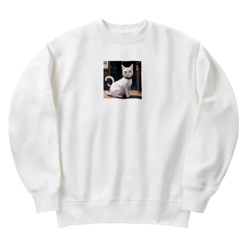 癒しの猫 Heavyweight Crew Neck Sweatshirt