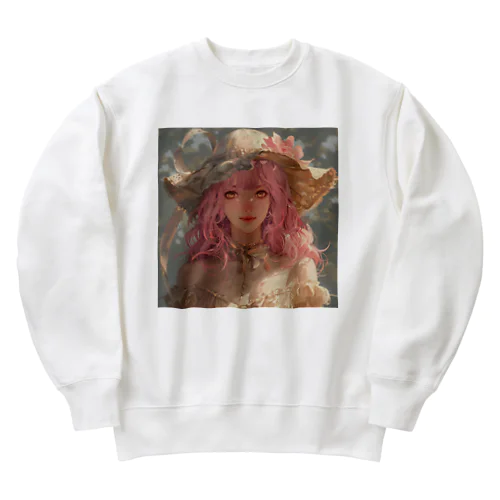 あなたをお守ります女性　なでしこ1478 Heavyweight Crew Neck Sweatshirt