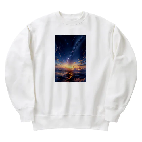 夜空と天の川 Heavyweight Crew Neck Sweatshirt