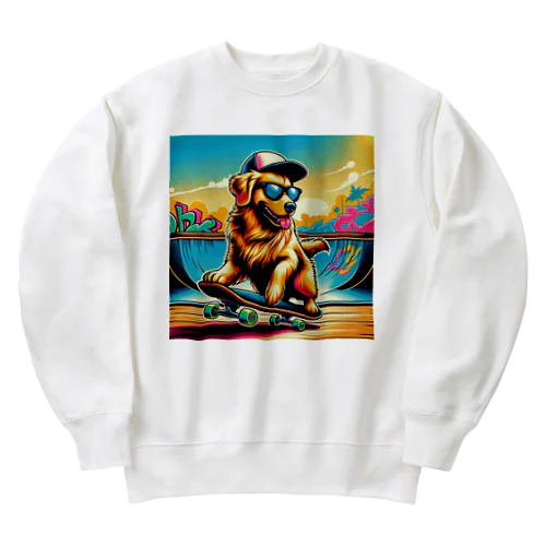 キャップ犬2 Heavyweight Crew Neck Sweatshirt