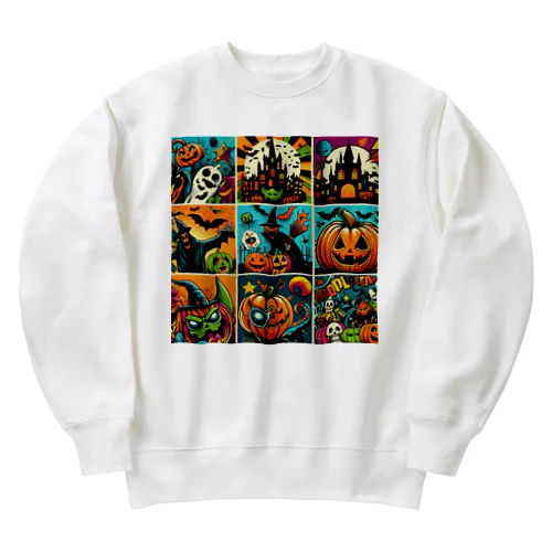 ポップなハロウィン Heavyweight Crew Neck Sweatshirt