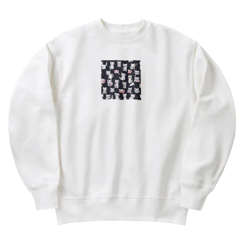 子猫に囲まれて… Heavyweight Crew Neck Sweatshirt