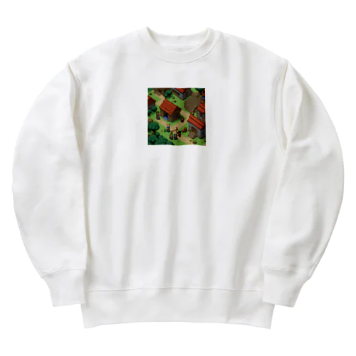 レトロゲードット絵ファミコン2 Heavyweight Crew Neck Sweatshirt