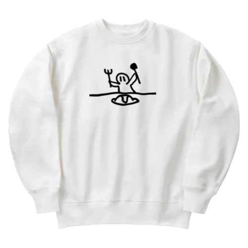 オムライスとコンセント君 Heavyweight Crew Neck Sweatshirt