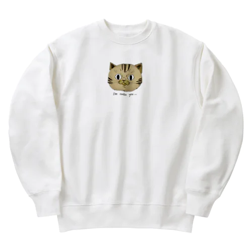 お見通し猫　🐾 Heavyweight Crew Neck Sweatshirt