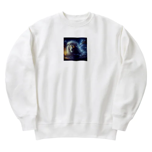 神秘的なライオン Heavyweight Crew Neck Sweatshirt