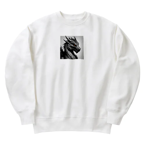 ドラゴン　鉛筆画20 Heavyweight Crew Neck Sweatshirt