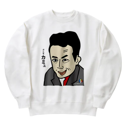 だじゃれ偉人シリーズ「カミュ」 Heavyweight Crew Neck Sweatshirt