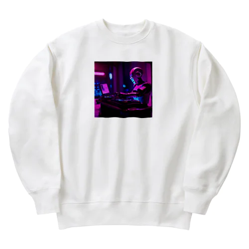 DJロボット2 Heavyweight Crew Neck Sweatshirt