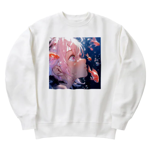 深海の涙 Heavyweight Crew Neck Sweatshirt