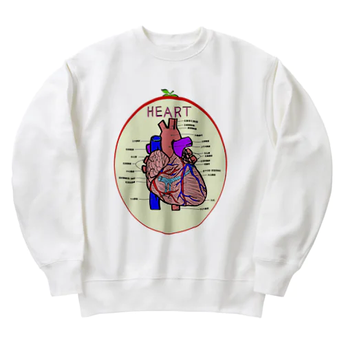 心臓　HEART Heavyweight Crew Neck Sweatshirt