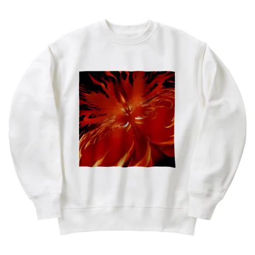 不思議模様・炎 Heavyweight Crew Neck Sweatshirt