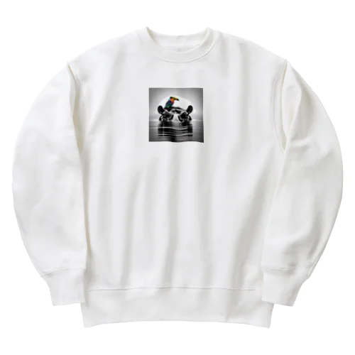 カバと小鳥の友情 Heavyweight Crew Neck Sweatshirt