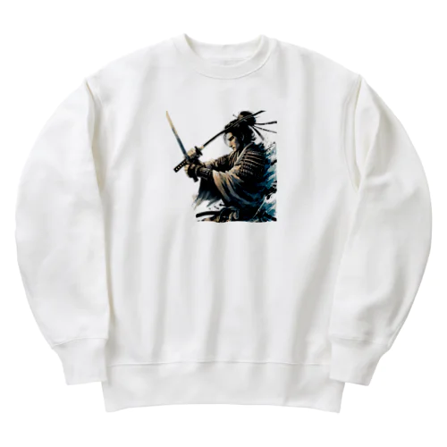 日本人なら侍好きよね Heavyweight Crew Neck Sweatshirt