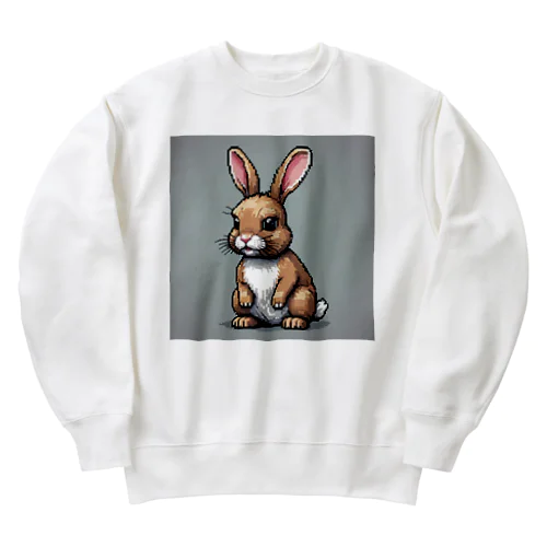 ドット絵ウサギ Heavyweight Crew Neck Sweatshirt