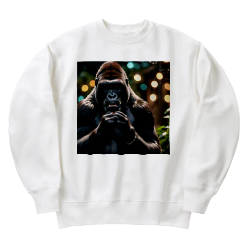 ボイパしてるゴリラ Heavyweight Crew Neck Sweatshirt