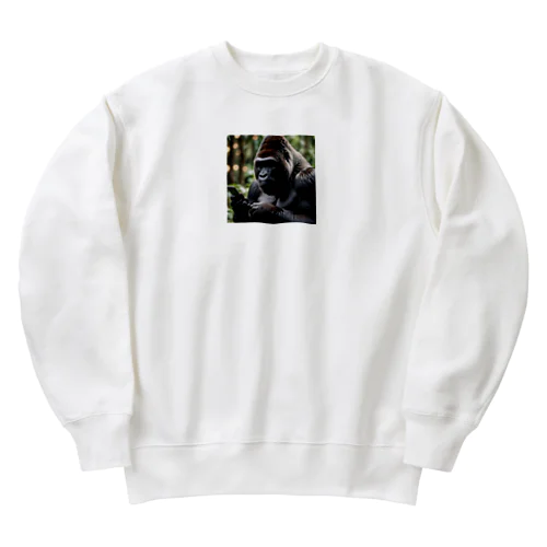 現代人すぎるゴリラ Heavyweight Crew Neck Sweatshirt