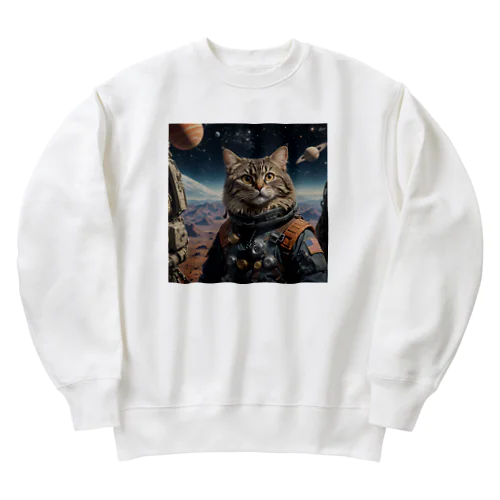 宇宙猫1 Heavyweight Crew Neck Sweatshirt