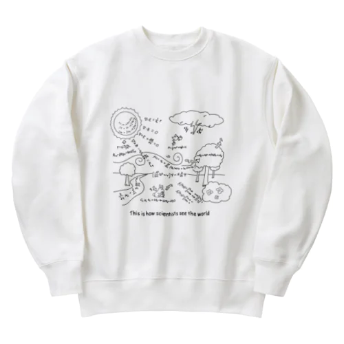 科学どこでも物理化学エレクトロニクス Heavyweight Crew Neck Sweatshirt