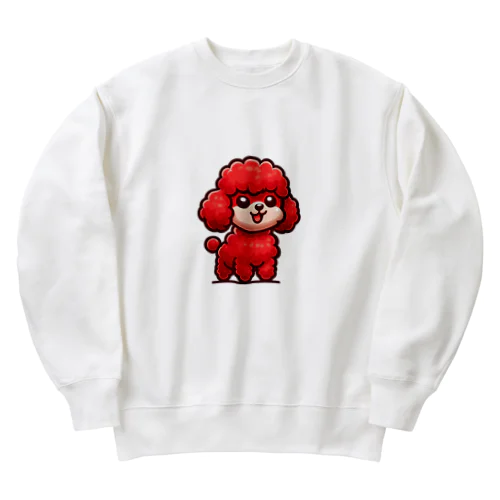 トイプードル　レッド Heavyweight Crew Neck Sweatshirt